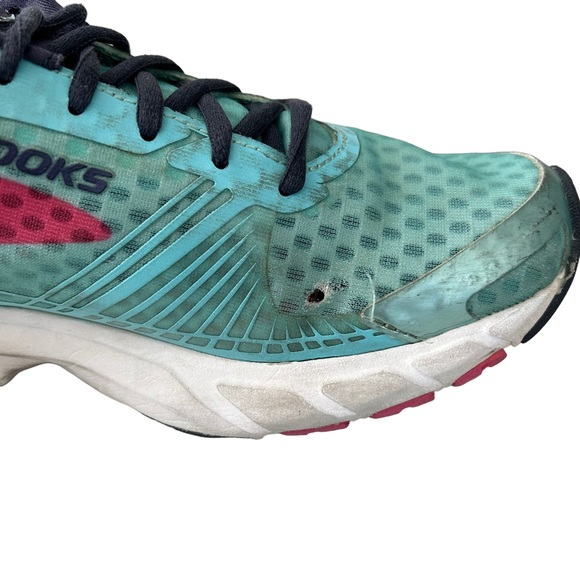 Brooks Womens Launch 3 1202061B436 Blue Pink Running Shoes Sneakers Size 8.5 - Picture 11 of 12